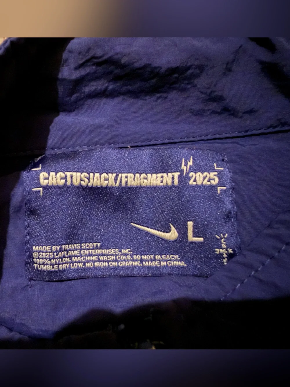 Nike Cactus Jack/Fragment 2025 Bomber Jacket - Navy Blue